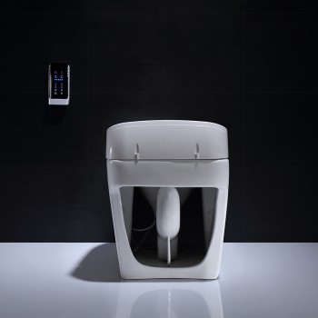 Wholesale bathroom vanity wc toilets one piece kicking automatic flushing washroom smart intelligent wc toilet
