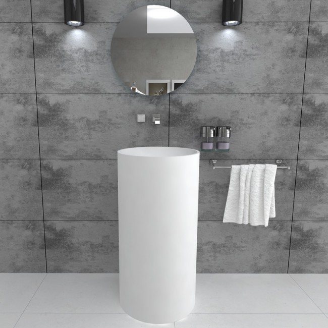 SM-8514 Modern Stone Sink, dual pressure New indoor Pedestal Wash Basin