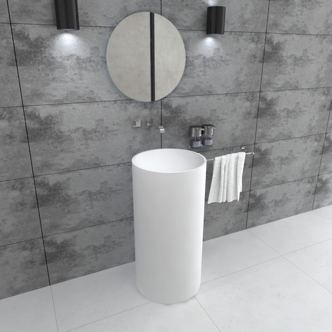 SM-8514 Modern Stone Sink, dual pressure New indoor Pedestal Wash Basin