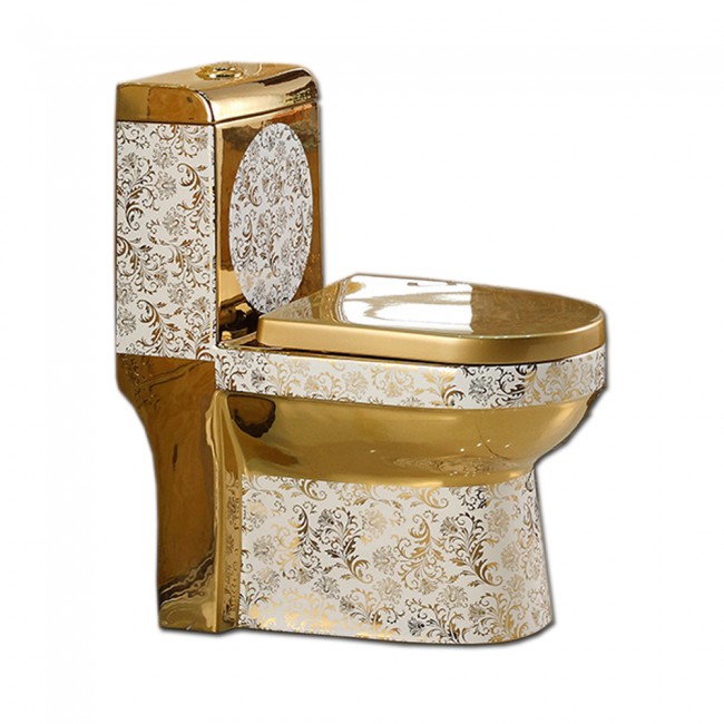 fashion bathroom Sanitary Ware Wc Gold Color Toilet