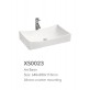 Low-key luxury modern rectangular thin white bathroom basin face ceramic art basin