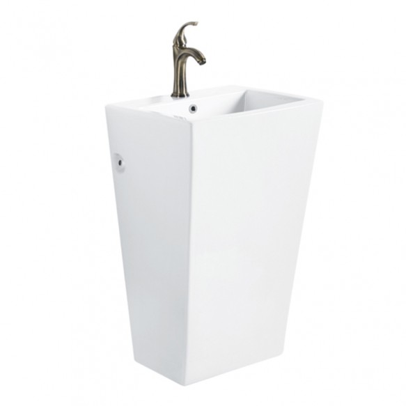 Popular design high height cheap ceramic bathroom sink standing mounted pedestal basin