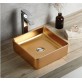 Luxury Bright Gold  Ceramic  Bathroom Wash Hand  Art  Basin For America 499-LG