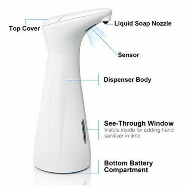Automatic Liquid Soap Dispenser Smart Sensor Touchless ABS Electroplated Sanitizer Dispensador For Kitchen Bathroom 200ml