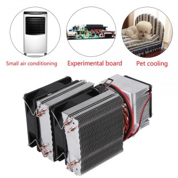 DC 12V Peltier Refrigeration Cooling Air Cooling Radiator DIY Fridge Cooler System 20A 180W Semiconductor Mini Air Conditioner