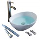  Bally 16 Inch Oval Bowl Ceramic Bathroom Vessel Vanity Sink White Artistic Basin Faucet Modern Style Wash Basin Bathroom Sink