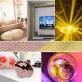 2 pcs Self-Adhesive Real Glass Mirror Mosaic Tiles Mini Square Round Glass Craft For DIY Handmade Crafts,Ball,Party Home Decor