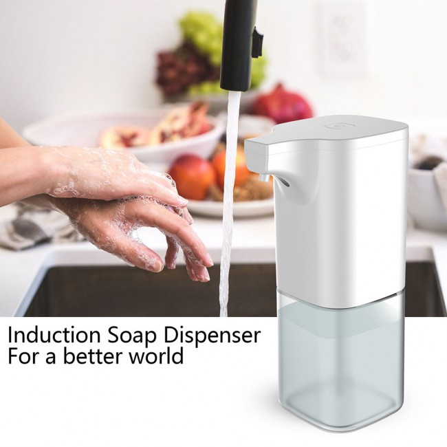 350ML Hands Free Kitchen Liquid Infrared Motion Sensor Smart Touchless Foam Soap Dispenser Hand Washer Waterproof Full Automatic