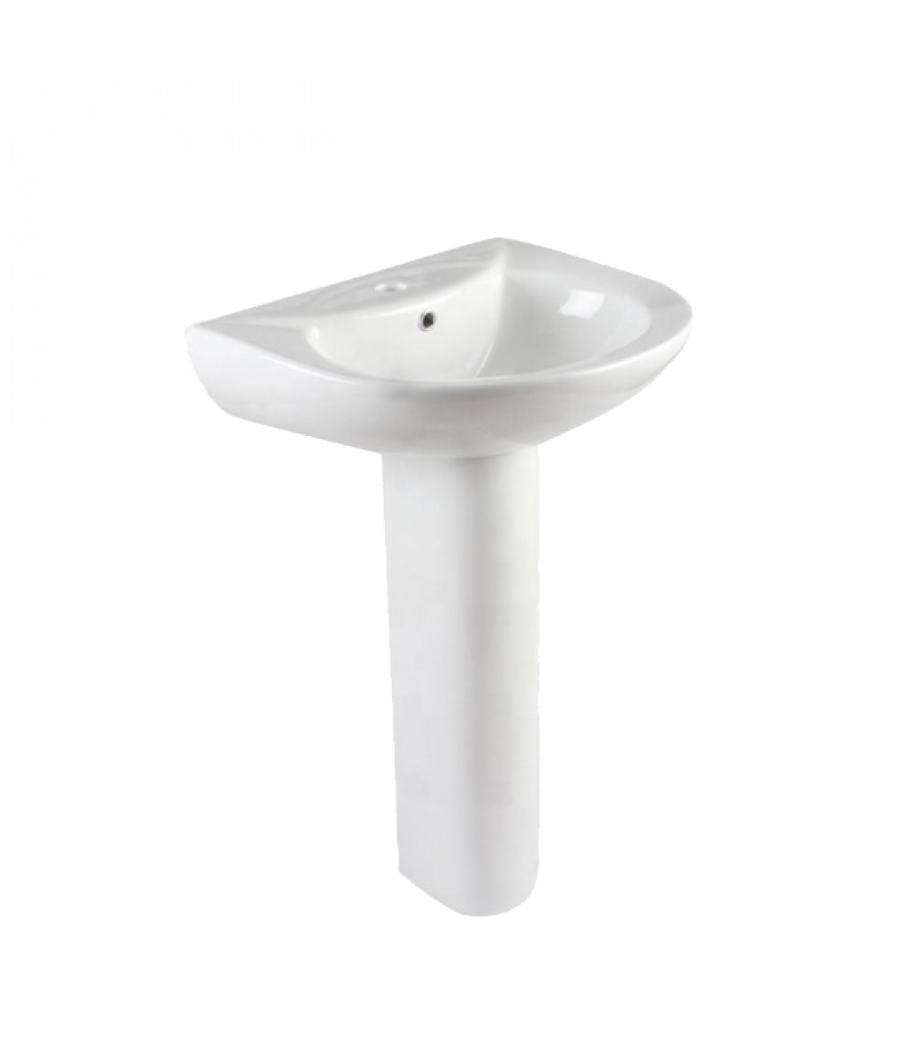 Export standard bathroom ceramic hand wash basin with pedestal