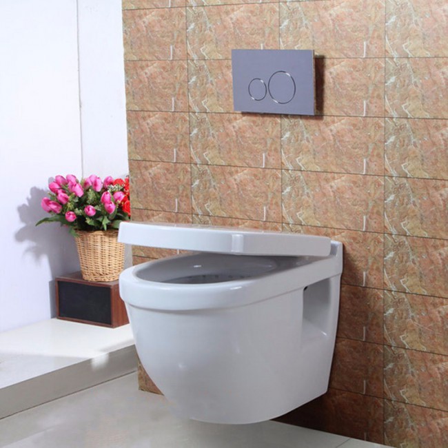 Sanitary ware white 180mm roughing-in ceramic wall hung toilet price for factory