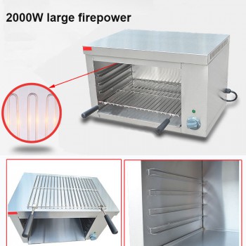 Jamielin Commercial Grill Freestanding Wall Grill Electric Salamander Electric Oven 2000W Chicken Roaster