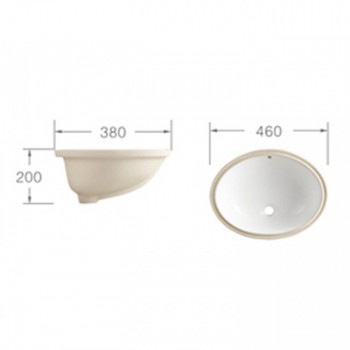 Europe high quality chaozhou factory concise design cheap ceramic under counter washing basin