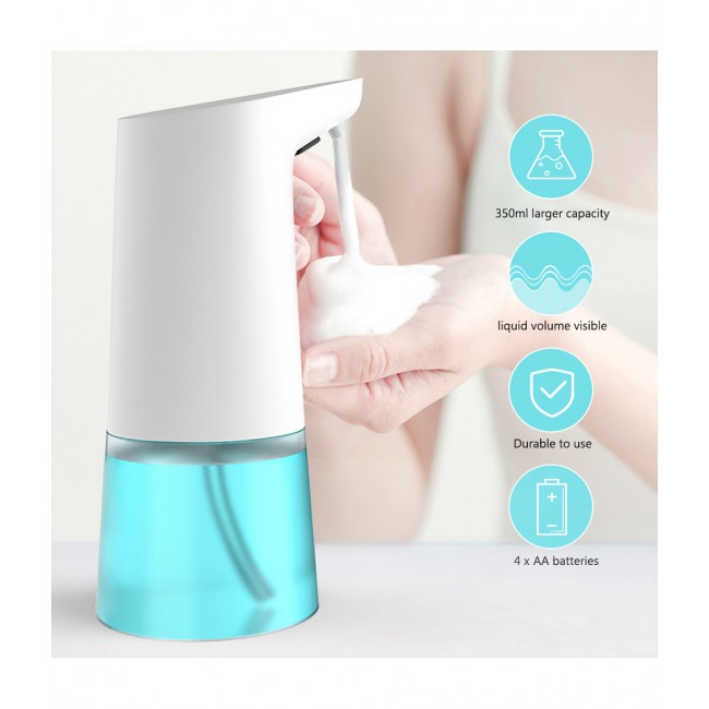 350ML Capacity Automatic Foam Soap Dispenser Touchless Foaming Infrared Motion Sensor Hands-Free Soap Pump For Bathroom Kitchen