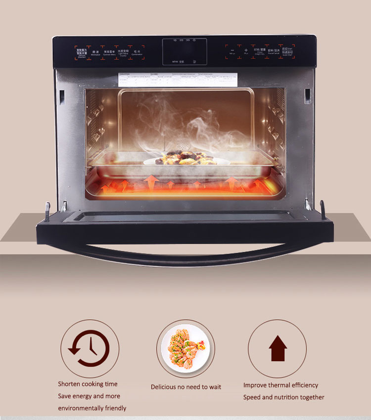Intelligent-touch-LCD-screen-inverter-microwave-oven-900W-fast-heating-energy-saving-25L-stainless-steel-liner-convection-oven-4000308288540