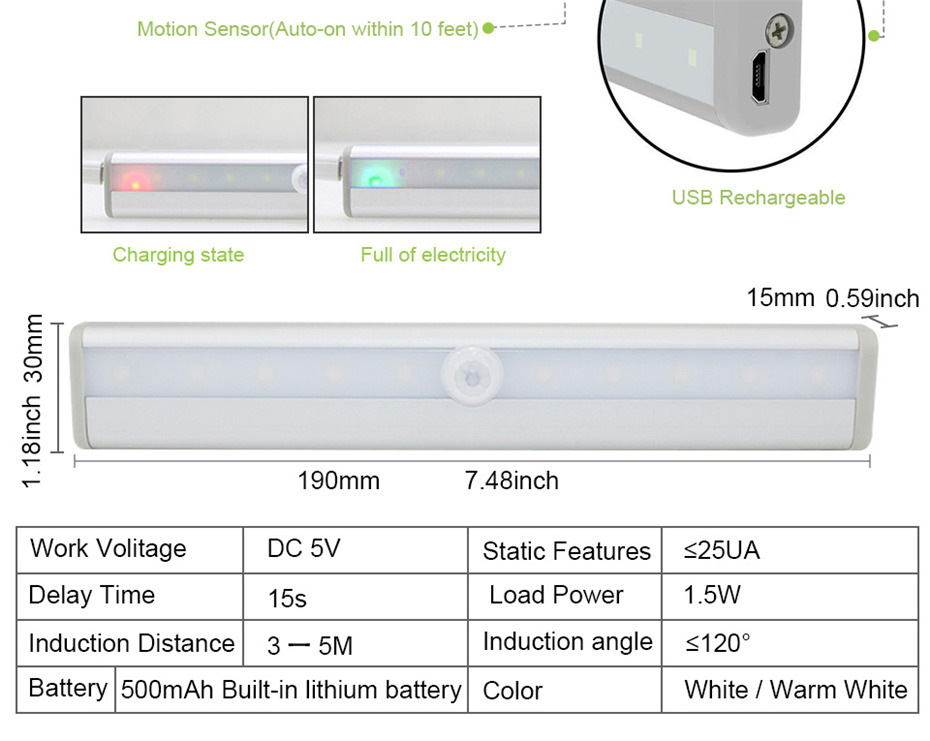 PIR-Under-Cabinet-Light-USB-Rechargeable-Motion-Sensor-Closet-Lights-Wireless-Magnetic-Stick-on-Cordless-10-LED-Night-Light-Bar-4000559260184