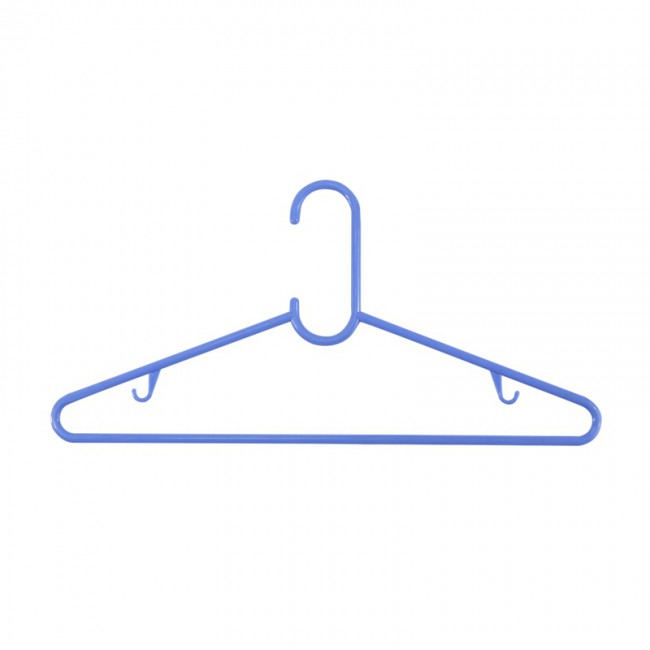 Simple Plastic Clothes Suit Hanger With Loop Hooks 