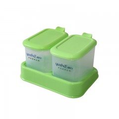 Plastic Seasoning Box With Two Cups