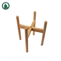 Cross Shaped Mid Century Style Wooden Plant Pot Stand Flower Stand for Home Decoration Indoor Use