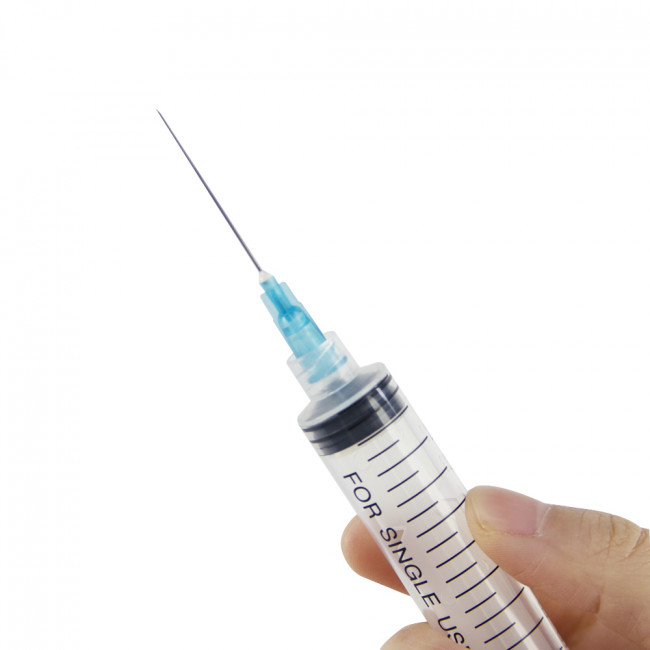 10ml 23G Disposable Plastic Slip Syringe With Needle For Single Use