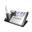 Electronic calendar with radio and pen holder function