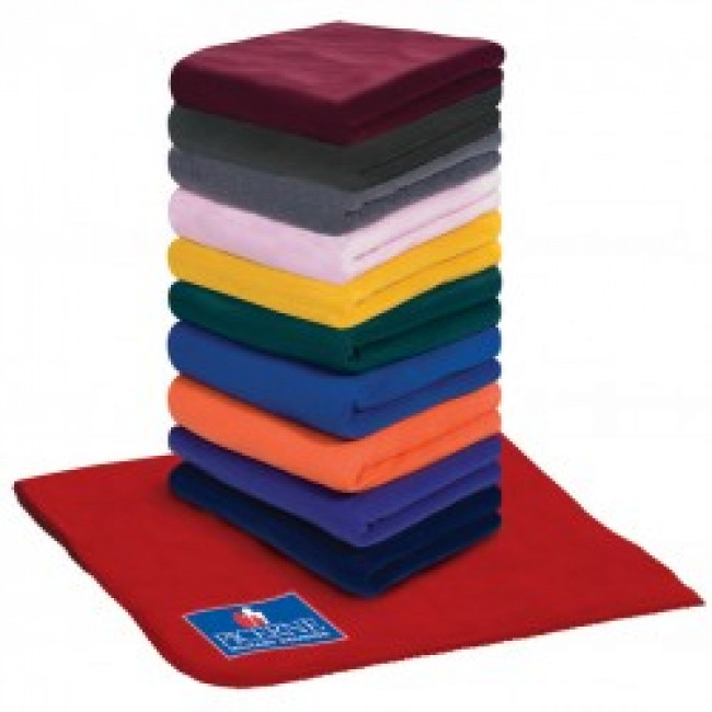 Colored fleece blanket