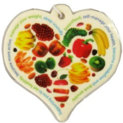 Fruit Scents Paper Air Freshener in heart shape
