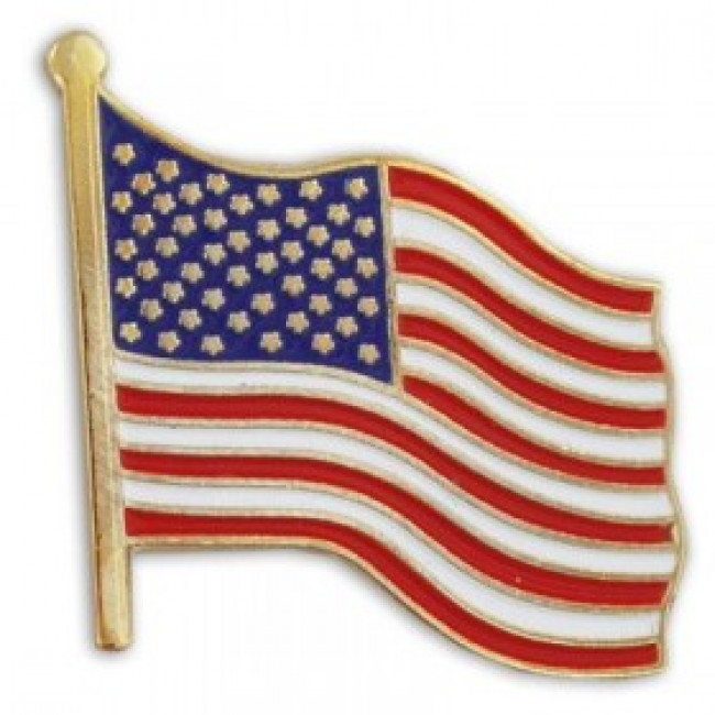 Flag pin badges