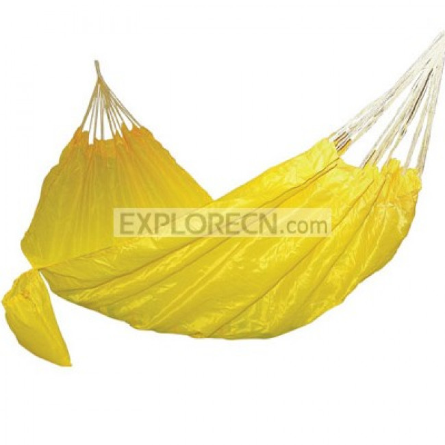 Portable reflective nylon hammock with bag pack