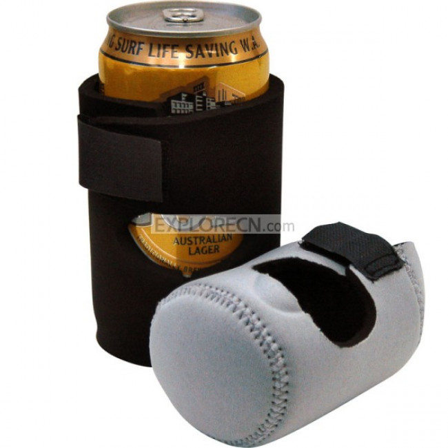 Fishing reel can cooler with velcro