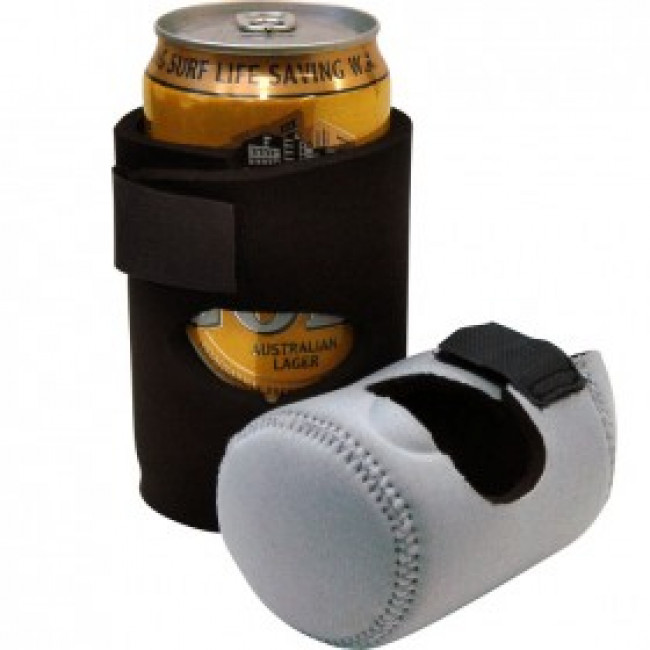 Fishing reel can cooler with velcro