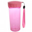 Plastic water bottle with hanging strap