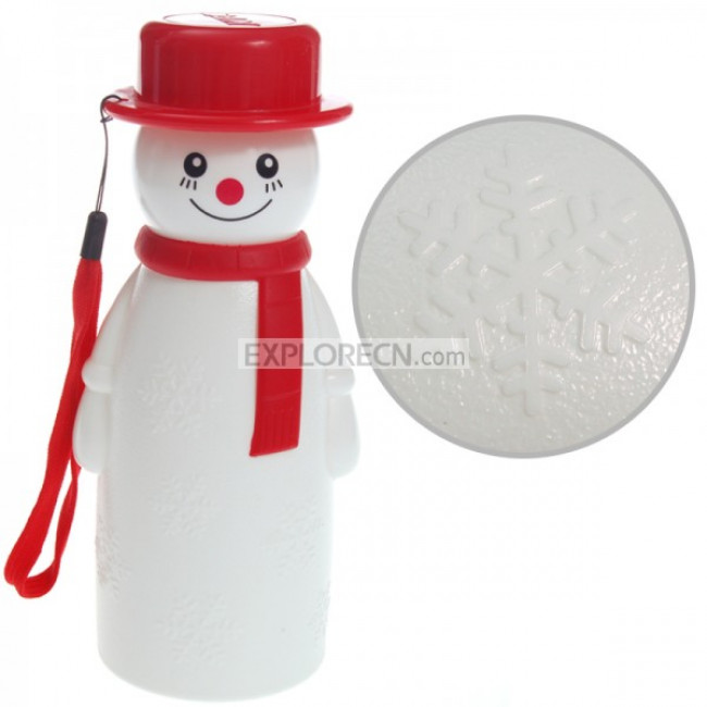 Plastic snowman water bottle