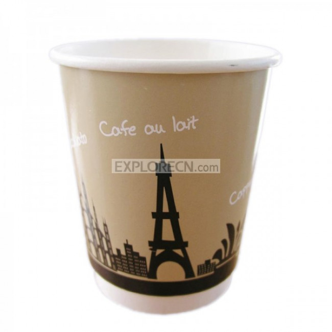 Double wall paper coffee cup