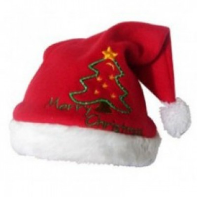 Red plush christmas hat