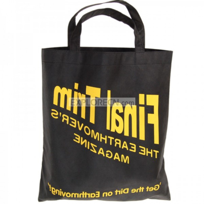 Black nonwoven shopping bag