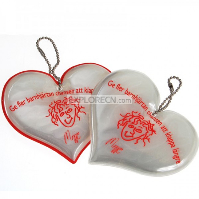 PVC Heart-shaped Keychain into the water