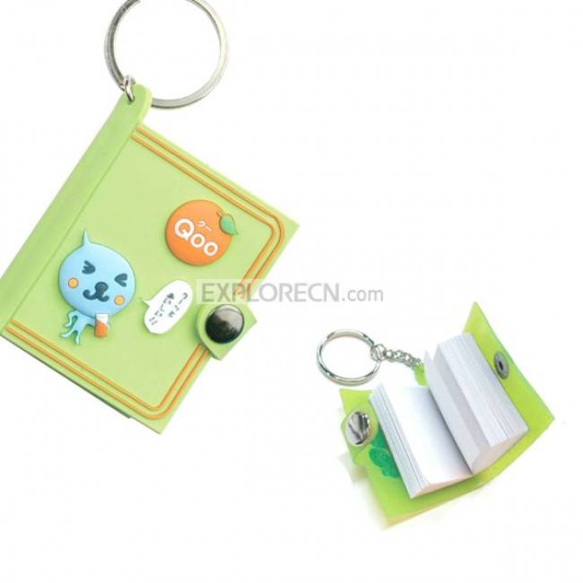 Soft pvc notebook keychain