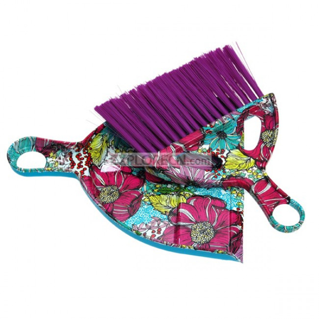 Full color printing dustpan with brush