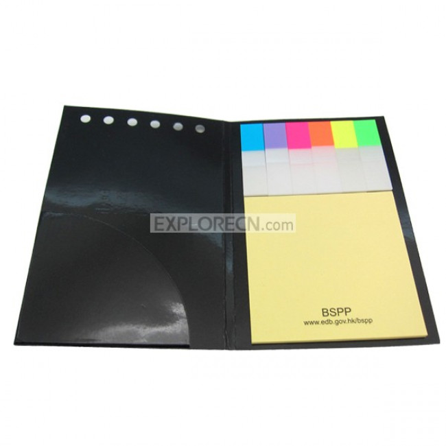 Black cover colored PVC notepad