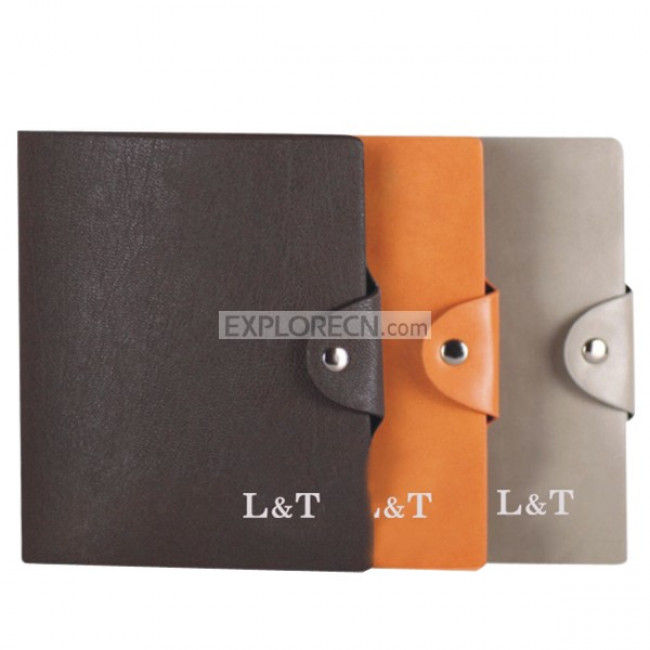 Friendly PU cover notebook with metal buckle