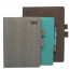 Pocket hardcover notebook with pen slots