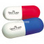 Squeeze capsule pill stress balls