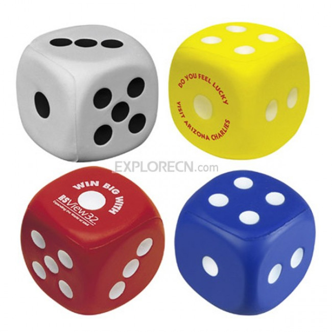 Number dice stress ball