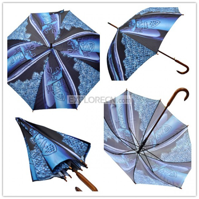 23 inch wooden rod straight umbrella