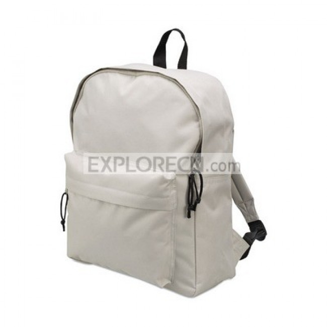 600D polyester backpack bag with outside pocket