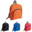 Polyester backpack bag with a contrasted zipper