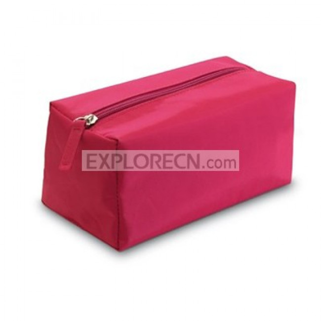 Cuboid polyester cosmetic bag
