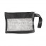 Satin polyester zipped cosmetic bag