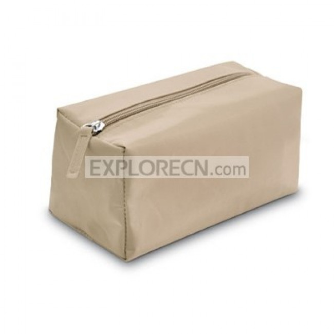 Cuboid polyester cosmetic bag