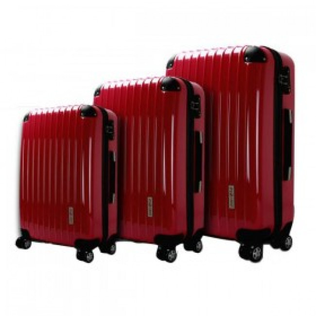 Rose red stylish trolley luggage